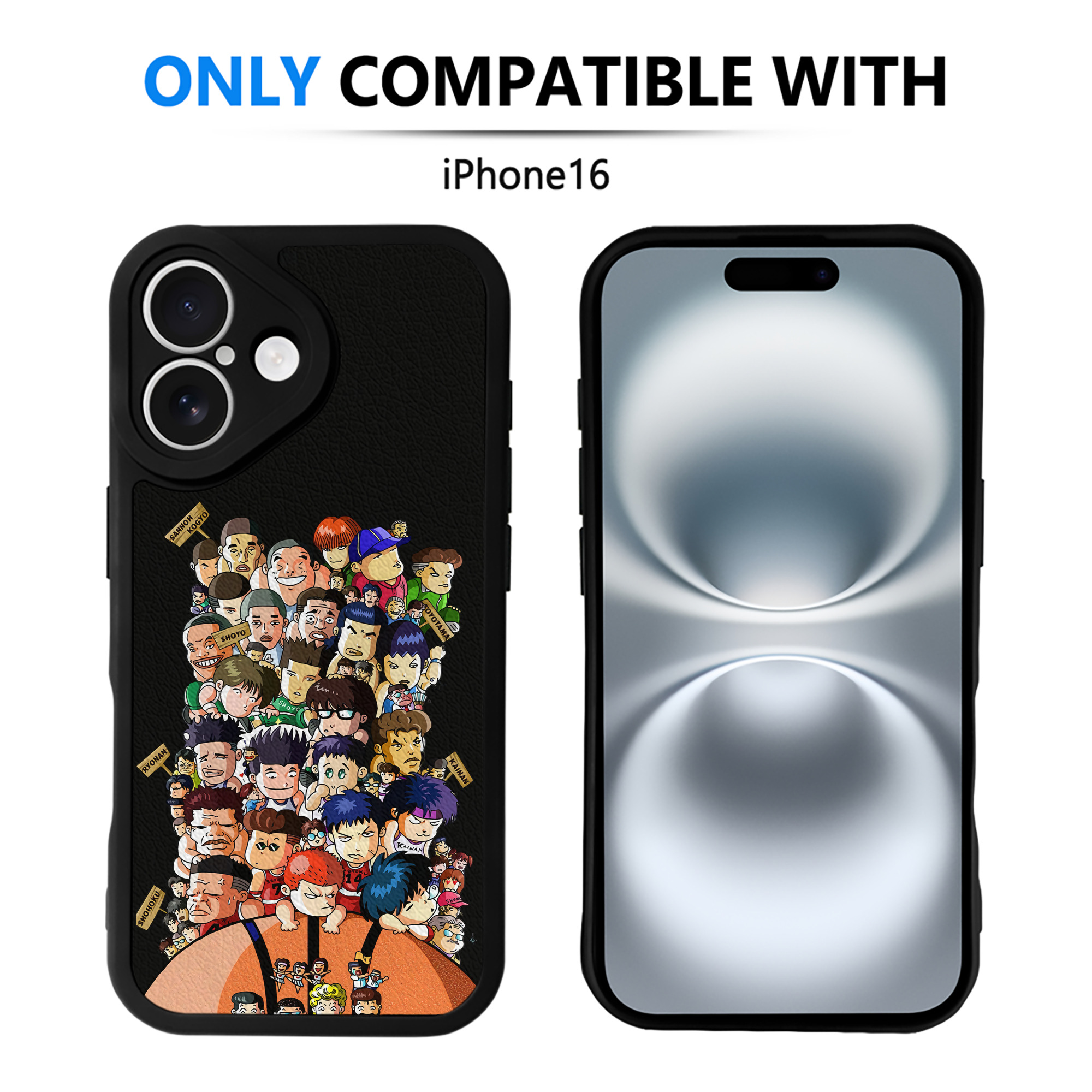 （画像用） SLAM DUNK／スラムダンク 【iPhone 16シリーズ対応】シリコンスマホケース（レザー調） 材質：シリコン